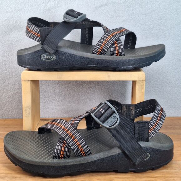 Chaco Z/Cloud Men\'s 8 Sport Sandals Traffic Orange Gray Webbing Adjustable main image 9